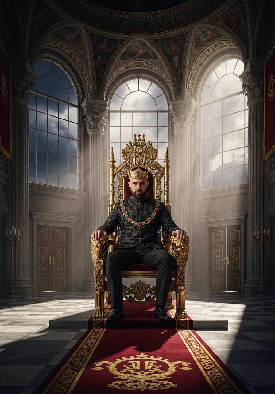 Jim on throne